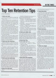Top Ten Retention Tips